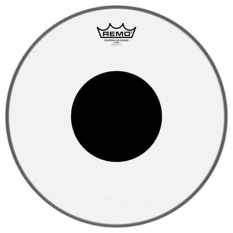 REMO CS-0314-10 peau cs transparente 14 + rond noir pour tom