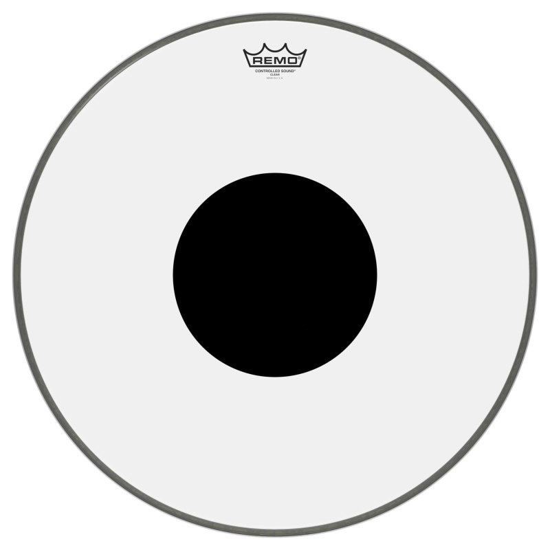 REMO CS-1320-10 peau cs transparente 20 + rond noir pour grosse caisse