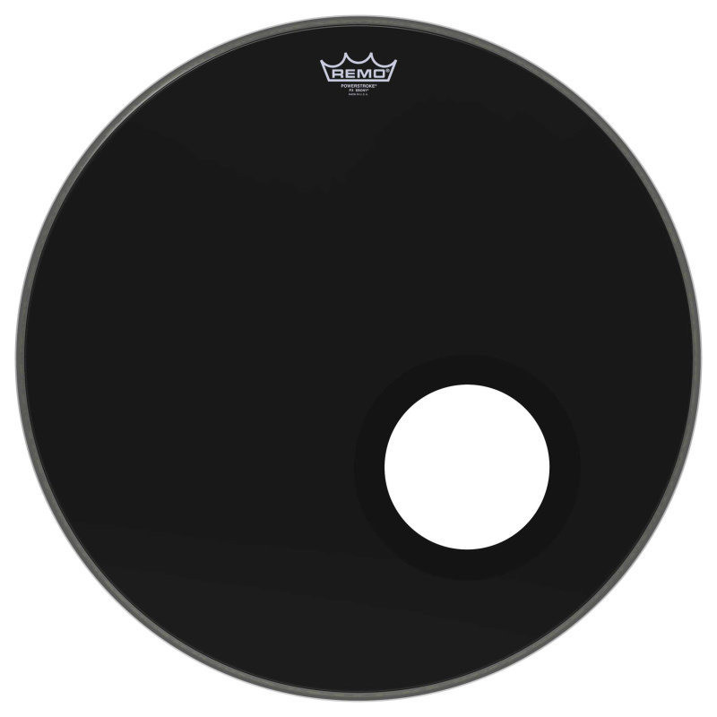 REMO P3-1022-ES-DM peau powerstroke 3 ebony 22 pour grosse caisse