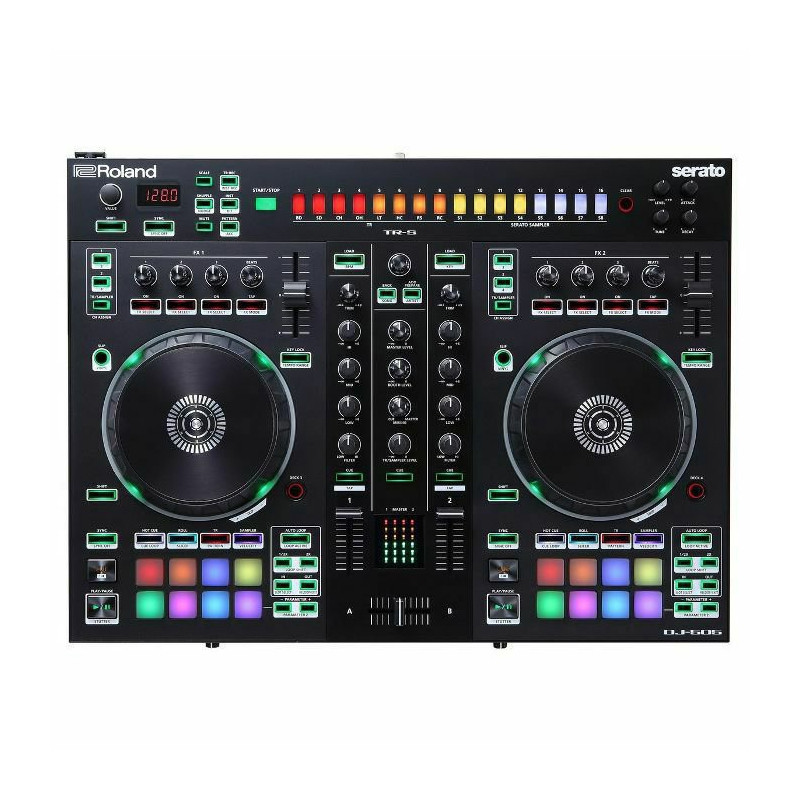 ROLAND DJ-505 2 channel 4 deck dj controller avec vintage drum machine sounds - inc serato pro licence