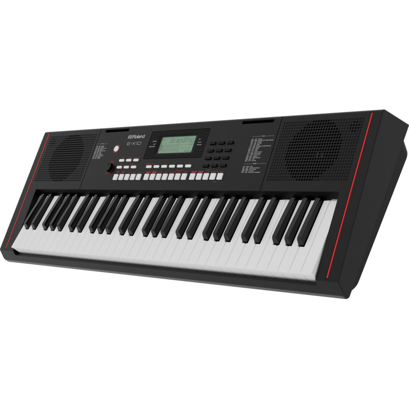 ROLAND E-X10 portable keyboard avec auto-accompaniment features and microphone input