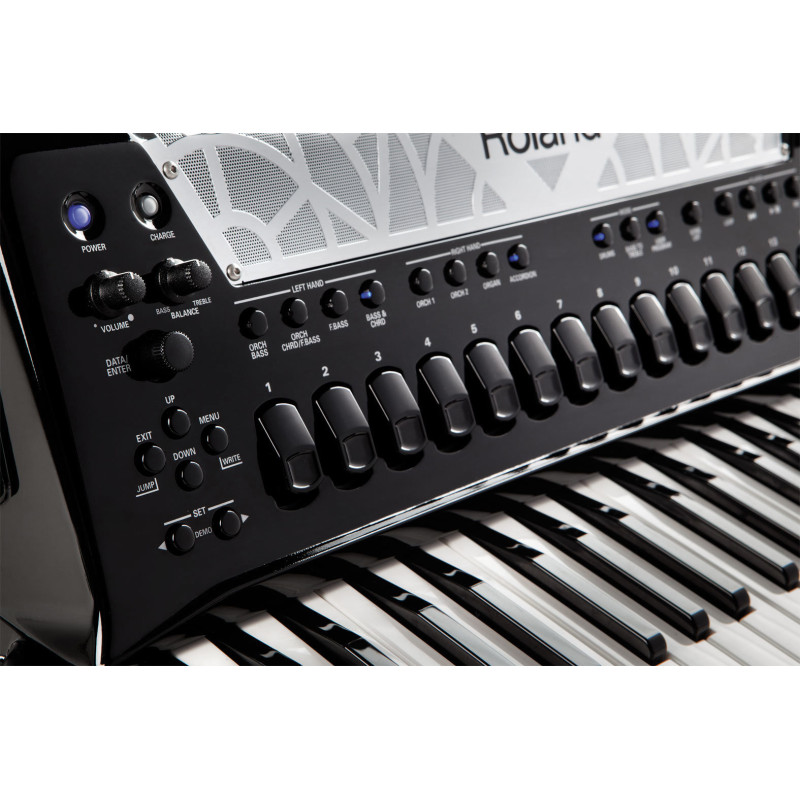 ROLAND FR-8X BK v-accordion w / dynamic bellow behaviour (black avec keys)