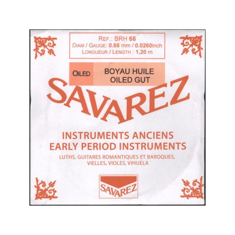 SAVAREZ BRH66 corde indiv boyau rectifié huilé 1.20m