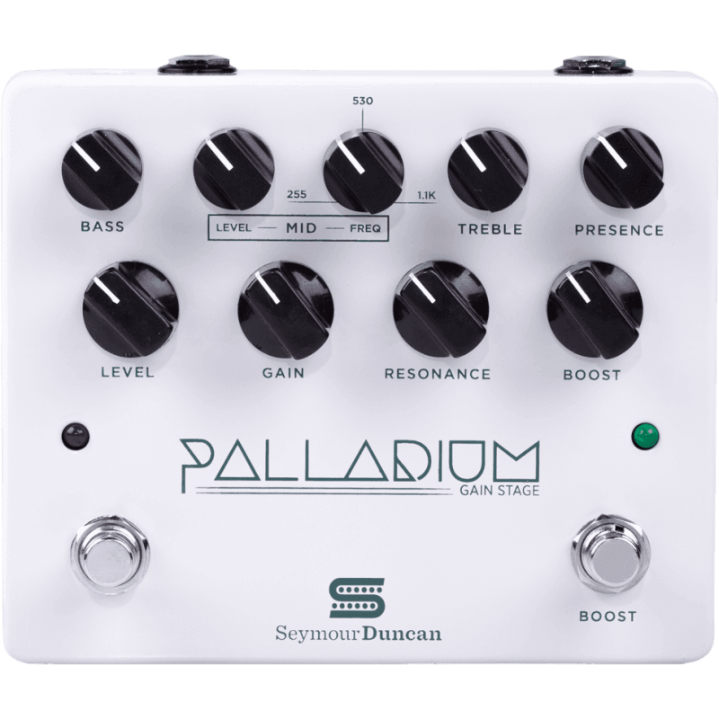 SEYMOUR DUNCAN PAL-GS-W pédale d'effets palladium gain stage blanche