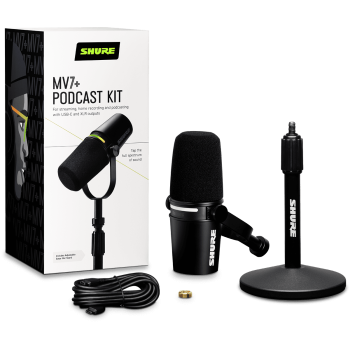 SHURE MV7+-K-BNDL bundle mv7+ noir avec stand de table