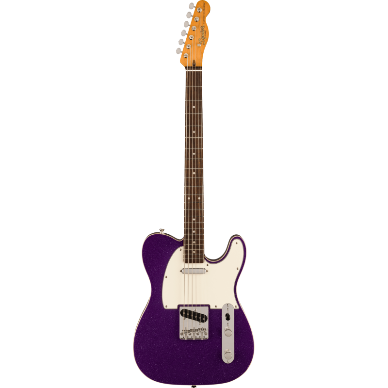 SQUIER Classic Vibe Baritone Custom Telecaster touche Laurier Parchment Pickguard Purple Sparkle