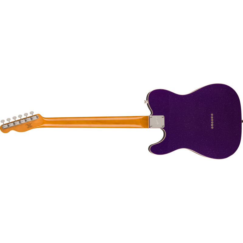 SQUIER Classic Vibe Baritone Custom Telecaster touche Laurier Parchment Pickguard Purple Sparkle