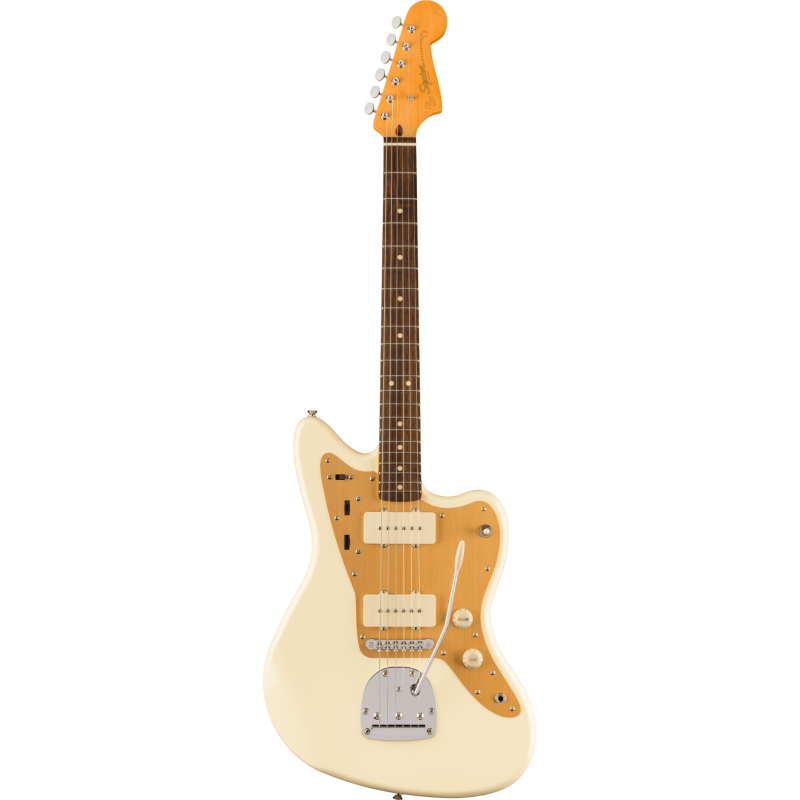 SQUIER J Mascis Jazzmaster Laurel Fingerboard Gold Anodized Pickguard Vintage White