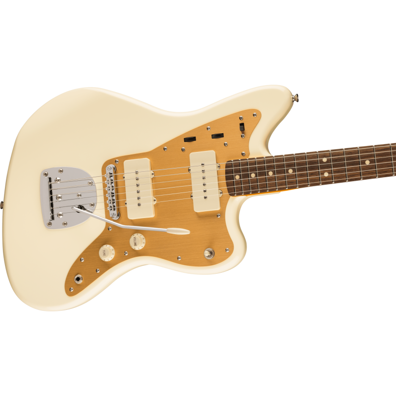 SQUIER J Mascis Jazzmaster Laurel Fingerboard Gold Anodized Pickguard Vintage White