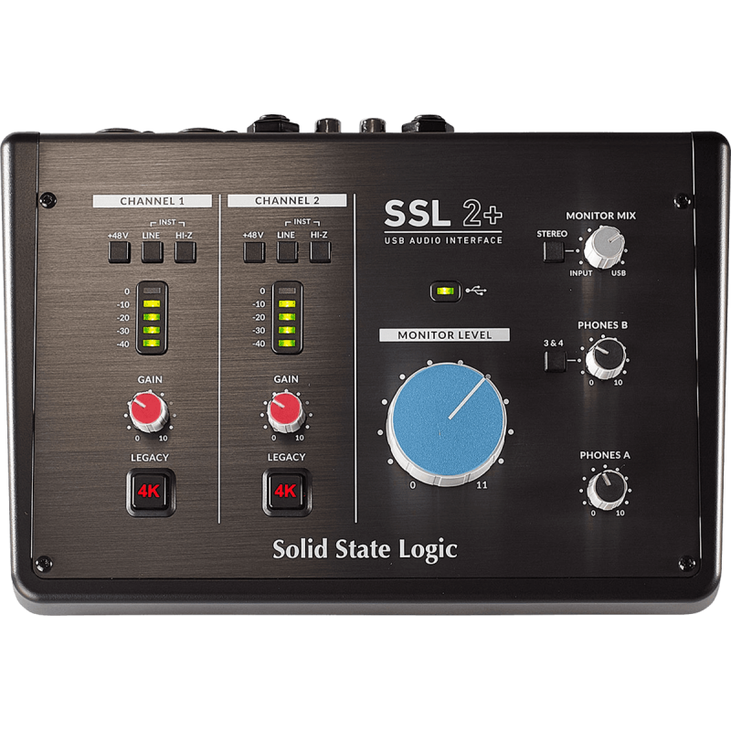 SSL SSL2+ interface audio usb-c 2 entrées 4 sorties