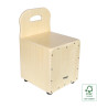 STAGG CAJ-KID-N cajón pour enfant avec dossier easygo en tilleul plaque de frappe de couleur naturelle