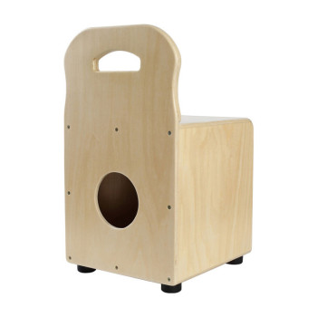 STAGG CAJ-KID-N cajón pour enfant avec dossier easygo en tilleul plaque de frappe de couleur naturelle