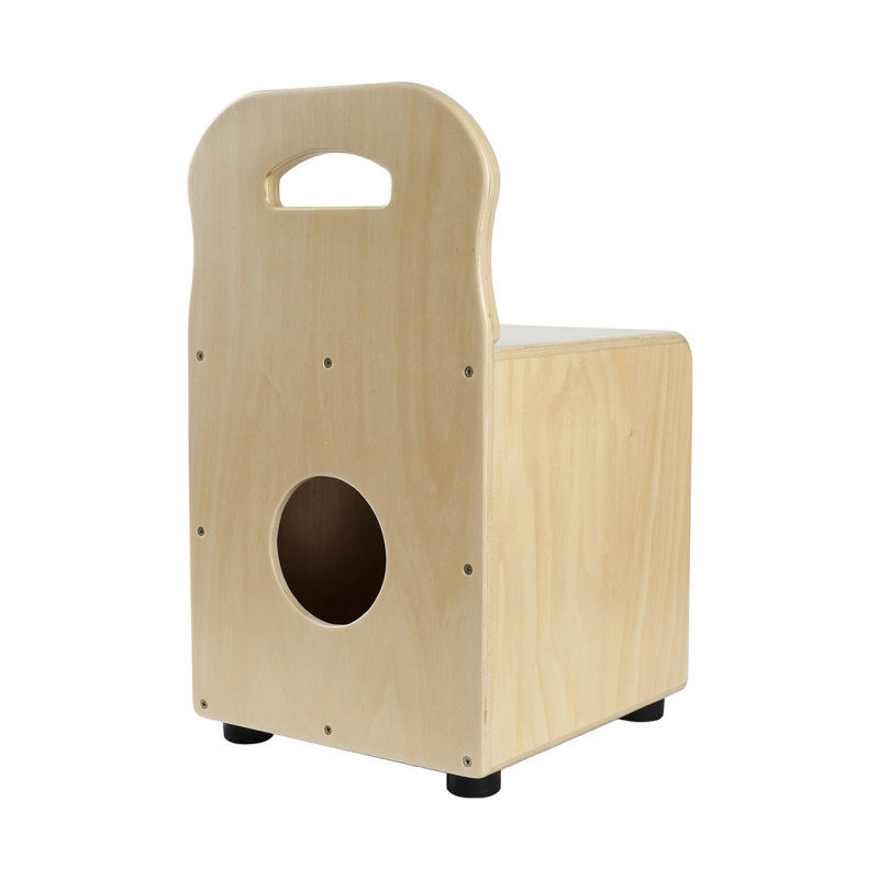 STAGG CAJ-KID-N cajón pour enfant avec dossier easygo en tilleul plaque de frappe de couleur naturelle