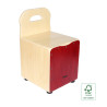 STAGG CAJ-KID-RD cajón pour enfant avec dossier easygo en tilleul plaque de frappe rouge