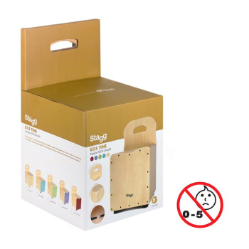 STAGG CAJ-KID-RD cajón pour enfant avec dossier easygo en tilleul plaque de frappe rouge