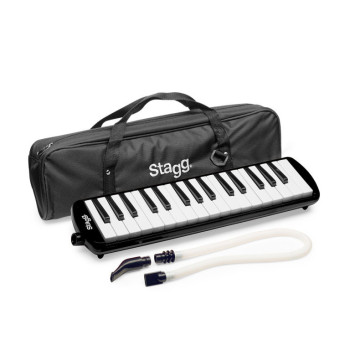 STAGG MELOSTA32 BK mélodica noir en plastique 32 touches housse noire