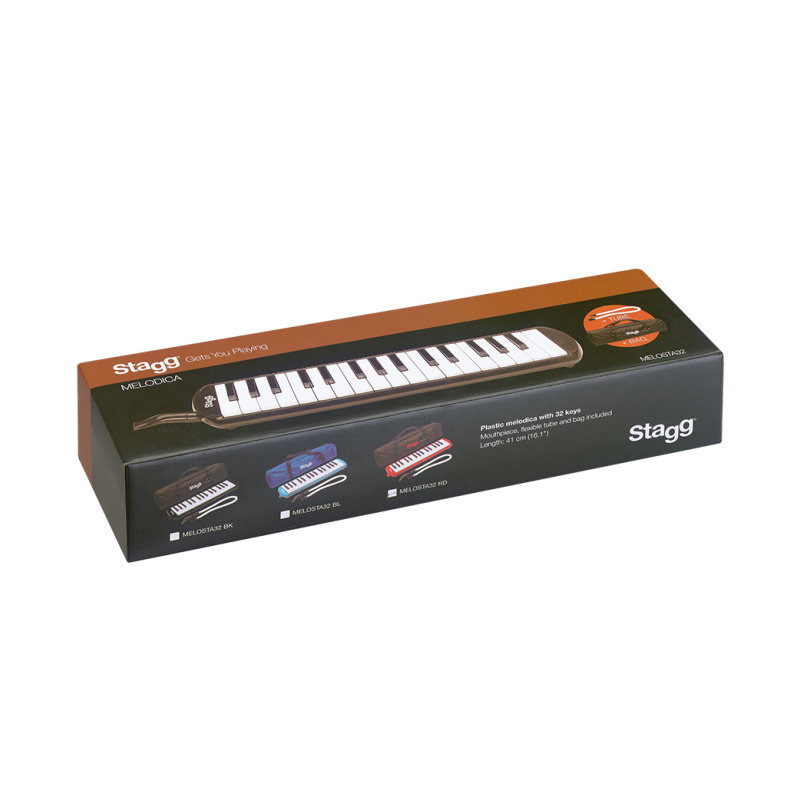 STAGG MELOSTA32 BK mélodica noir en plastique 32 touches housse noire