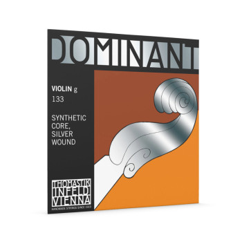 THOMASTIK-INFELD Cordes Violon Dominant Noyau plein nylon SOL Argent 1/16