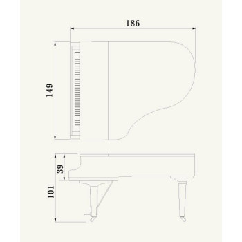 YAMAHA C3X SAW piano a queue s.conservatory 1,86m/noyer satine
