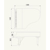 YAMAHA C3X SAW piano a queue s.conservatory 1,86m/noyer satine