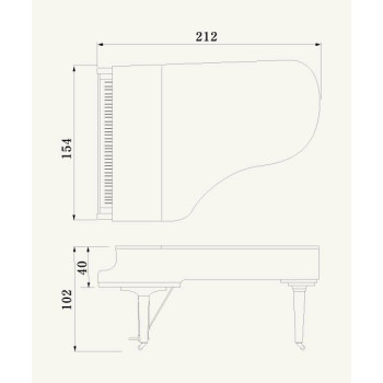 YAMAHA C6X PE piano a queue s.conservatory 2,12m/noir brillant