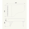 YAMAHA C7X PE piano a queue s.conservatory 2,27m/noir brillant