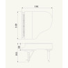 YAMAHA GC1 PWH piano a queue serie gc 1,61m/blanc brillant