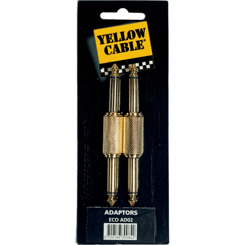 YELLOW CABLE AD02 adaptateur jack male jack male - lot de 2