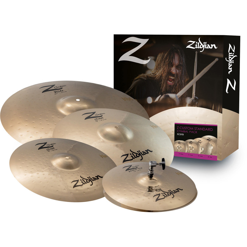 ZILDJIAN ZCSTD pack z custom standard 14"-16"-18"-20"
