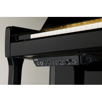 KAWAI K 300 AURES2 SLEP Noir laque accastillage chrome 122cm AURES2
