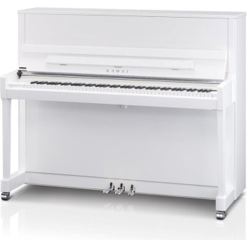 KAWAI K 300 AURES2SL WHP Blanc brillant accastillage Chrome 122cm Systeme AURES2