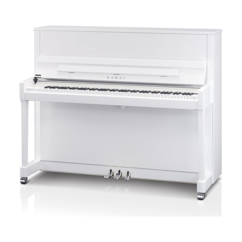 KAWAI K 300 AURES2SL WHP Blanc brillant accastillage Chrome 122cm Systeme AURES2
