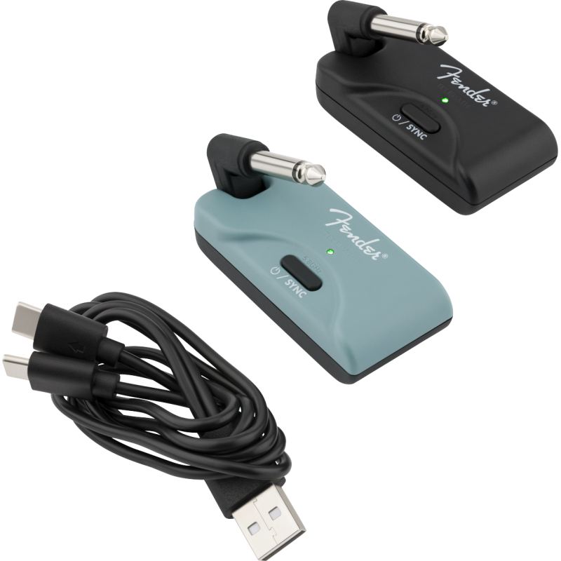FENDER Telepath Wireless System Mystic Ice Blue and Black