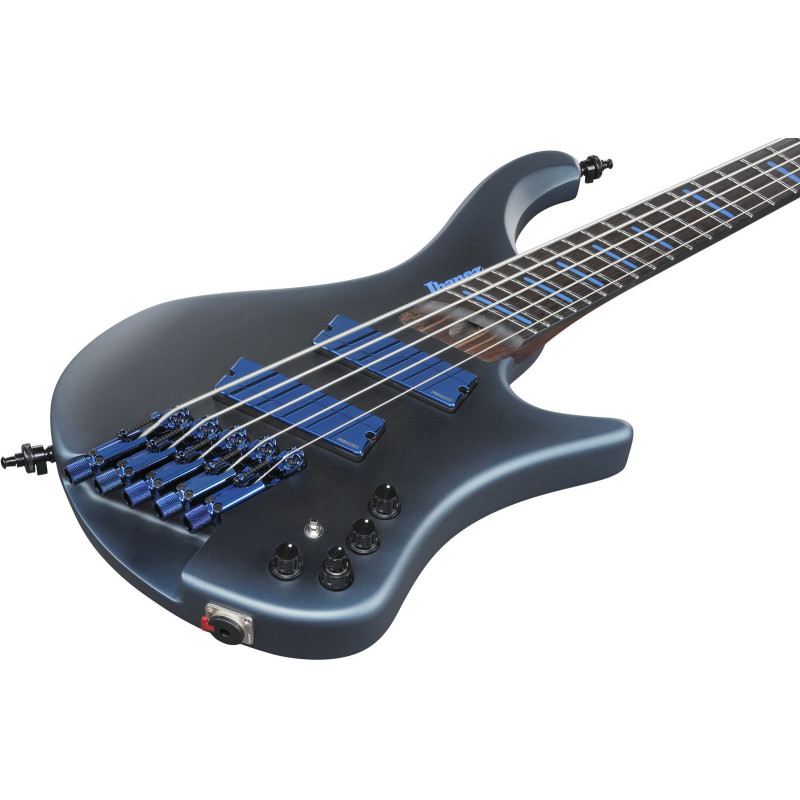 IBANEZ EHB5MSBSPMAM Midnight Arctic Ocean Matte basse electrique 5 cordes avec housse