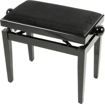 QUIKLOK PB010BK banquette deluxe en bois - noir brillant - assise velour
