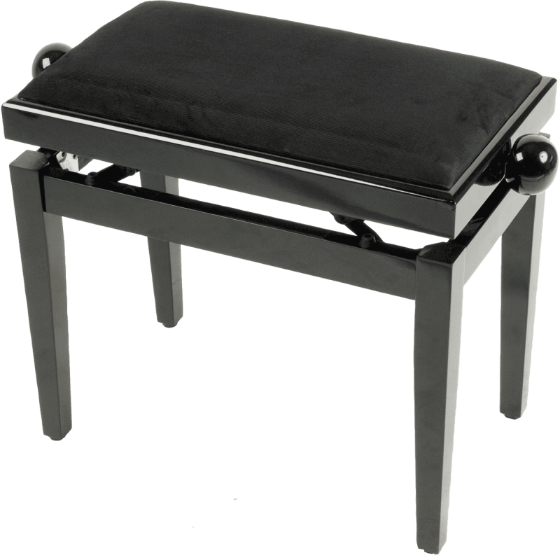 QUIKLOK PB010BK banquette deluxe en bois - noir brillant - assise velour