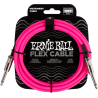 ERNIE BALL 6413 câbles instrument flex jack/jack 3m rose