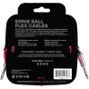 ERNIE BALL 6413 câbles instrument flex jack/jack 3m rose