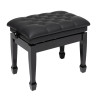 STAGG PBH 850 BKP SBK banquette de piano hydraulique noir brillant avec pelote en vinyle noir ignifugée
