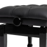 STAGG PBH 850 BKP SBK banquette de piano hydraulique noir brillant avec pelote en vinyle noir ignifugée
