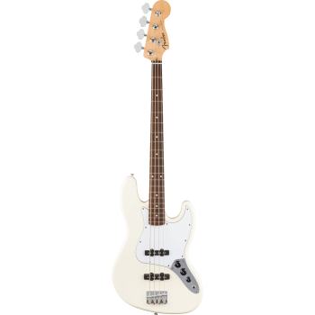 FENDER Standard Jazz Bass touche Laurier plaque blanche Olympic White