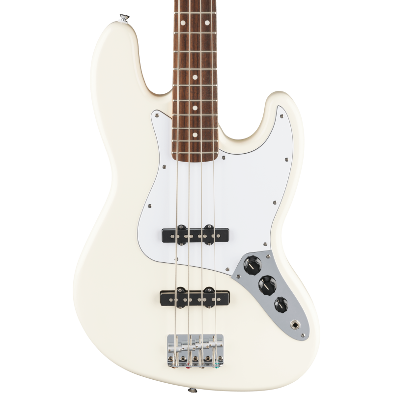 FENDER Standard Jazz Bass touche Laurier plaque blanche Olympic White