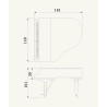 YAMAHA GC1 PE piano a queue serie gc 1,61m/noir brillant