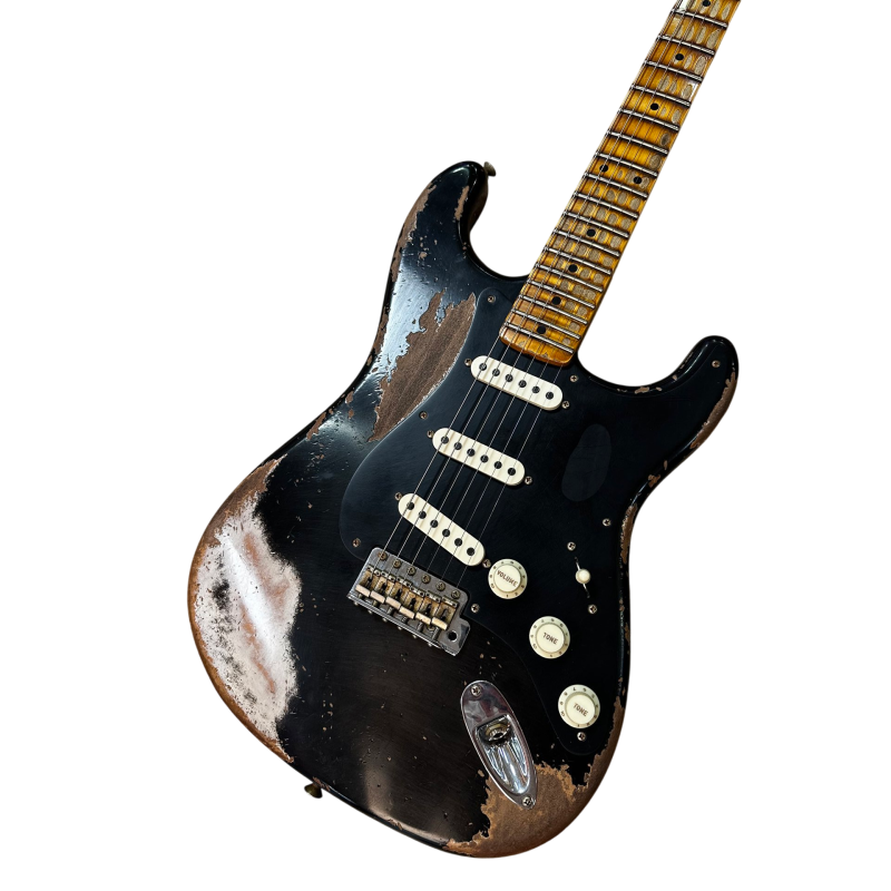 FENDER CUSTOM SHOP Strat LTD Poblano Super heavy Relic Aged Black