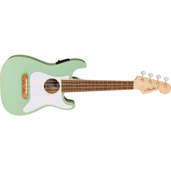 FENDER Fullerton Strat Uke touche Noyer plaque blanche Surf Green