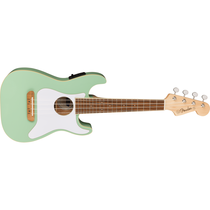 FENDER Fullerton Strat Uke touche Noyer plaque blanche Surf Green
