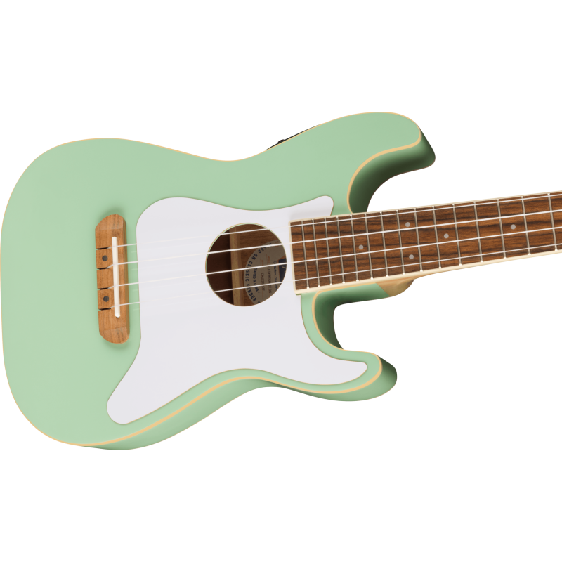 FENDER Fullerton Strat Uke touche Noyer plaque blanche Surf Green