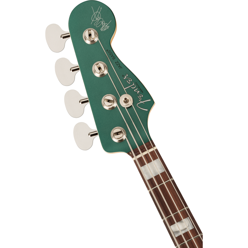 FENDER Adam Clayton Jazz Bass touche palissandre Sherwood Green Metallic