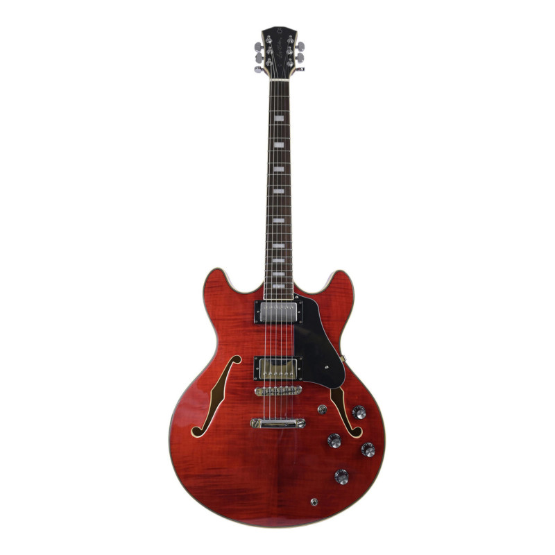 LARRY CARLTON H7 STR touche ebene Seethrough Red