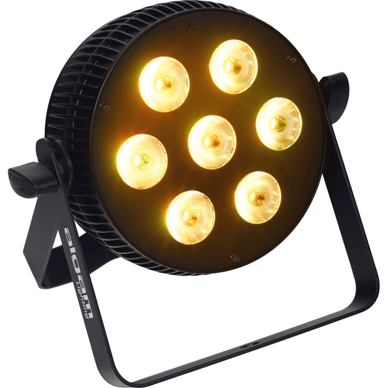 ALGAM LIGHTING SLIMPAR-710-HEX projecteur à led 7x10w 6-en-1 rgbwau slim